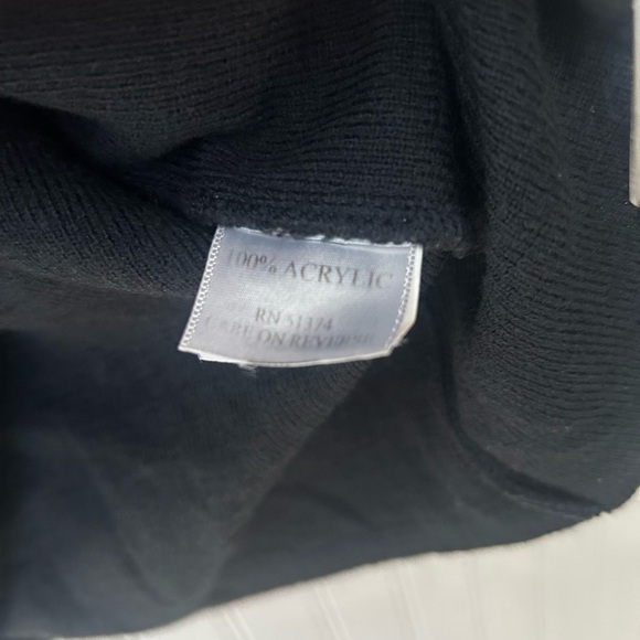 Y2K Doc & Amelia Medium Black Zip-Up Cardigan Sweater - Picture 3 of 4